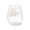 Stemless Wine Glass, 11.75oz with Sakura flowers design