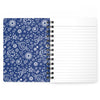 Blue & white space notebook: A Feline & Floral Spiral Journal