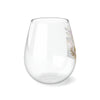 Stemless Wine Glass, 11.75oz with Sakura flowers design