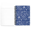 Blue & white space notebook: A Feline & Floral Spiral Journal