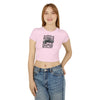 Desert Adventure Women's Baby Tee - Pyramid Camel Graphic T-Shirt